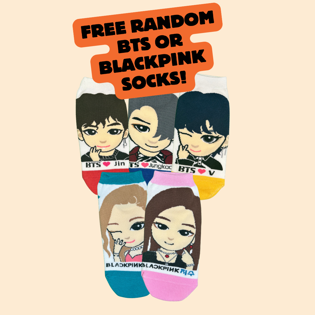 K-Pop Bias Snack Box (+ FREE BTS or Blackpink socks)
