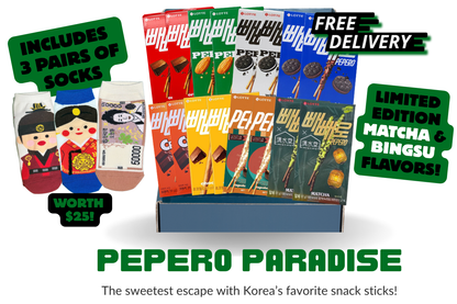 Pepero snack sticks packaging with socks for Korean gift